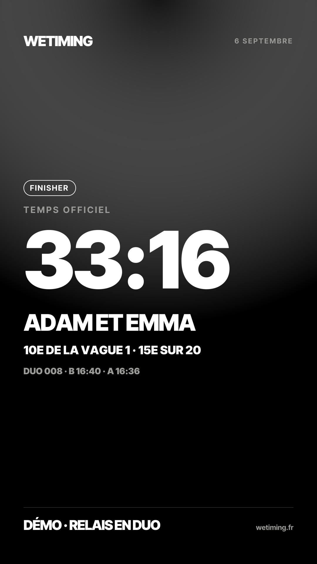 Ton résultat au format Story
