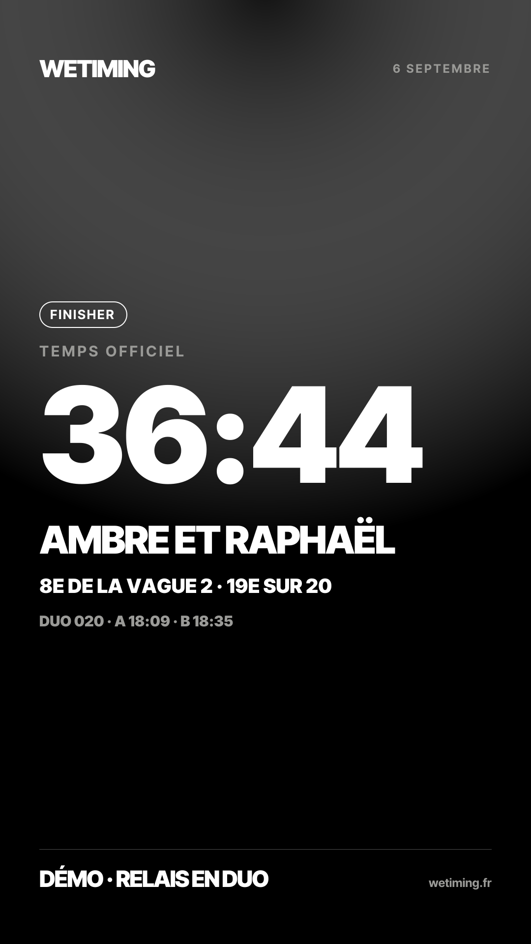 Ton résultat au format Story
