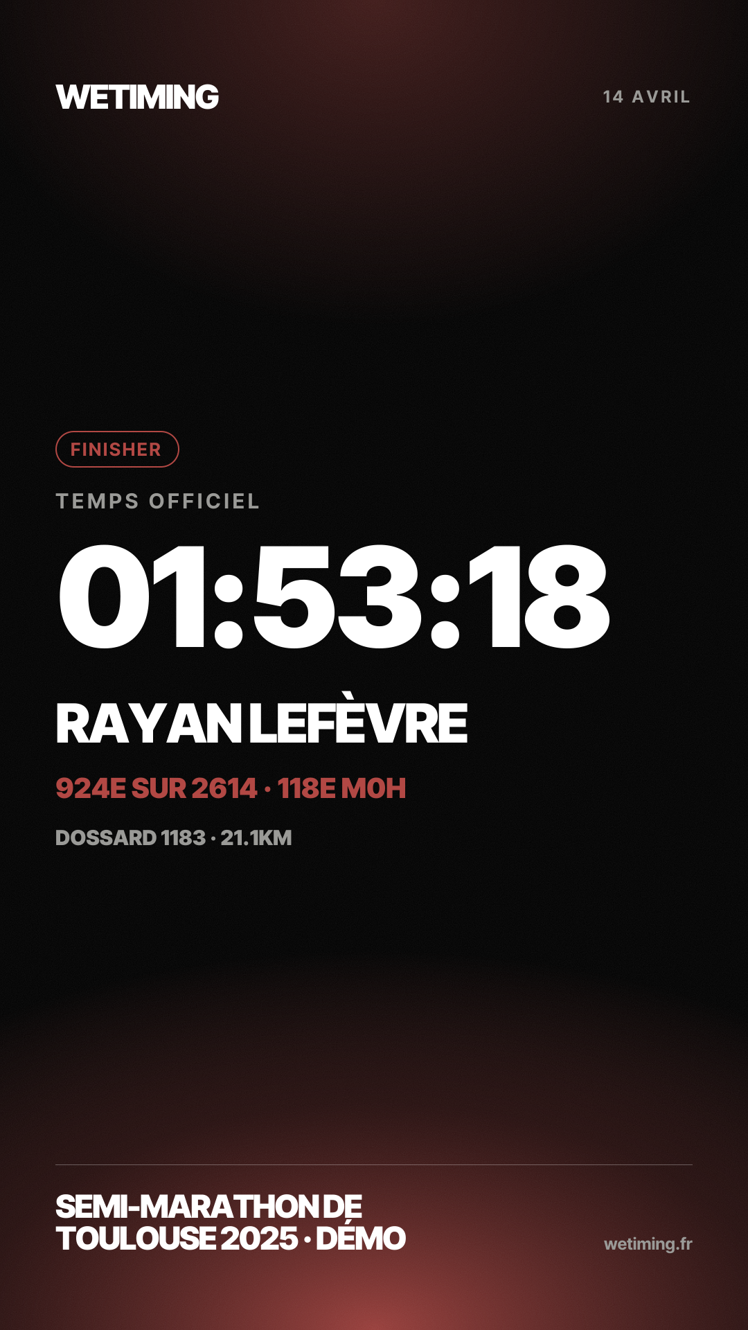 Ton résultat au format Story · horizon