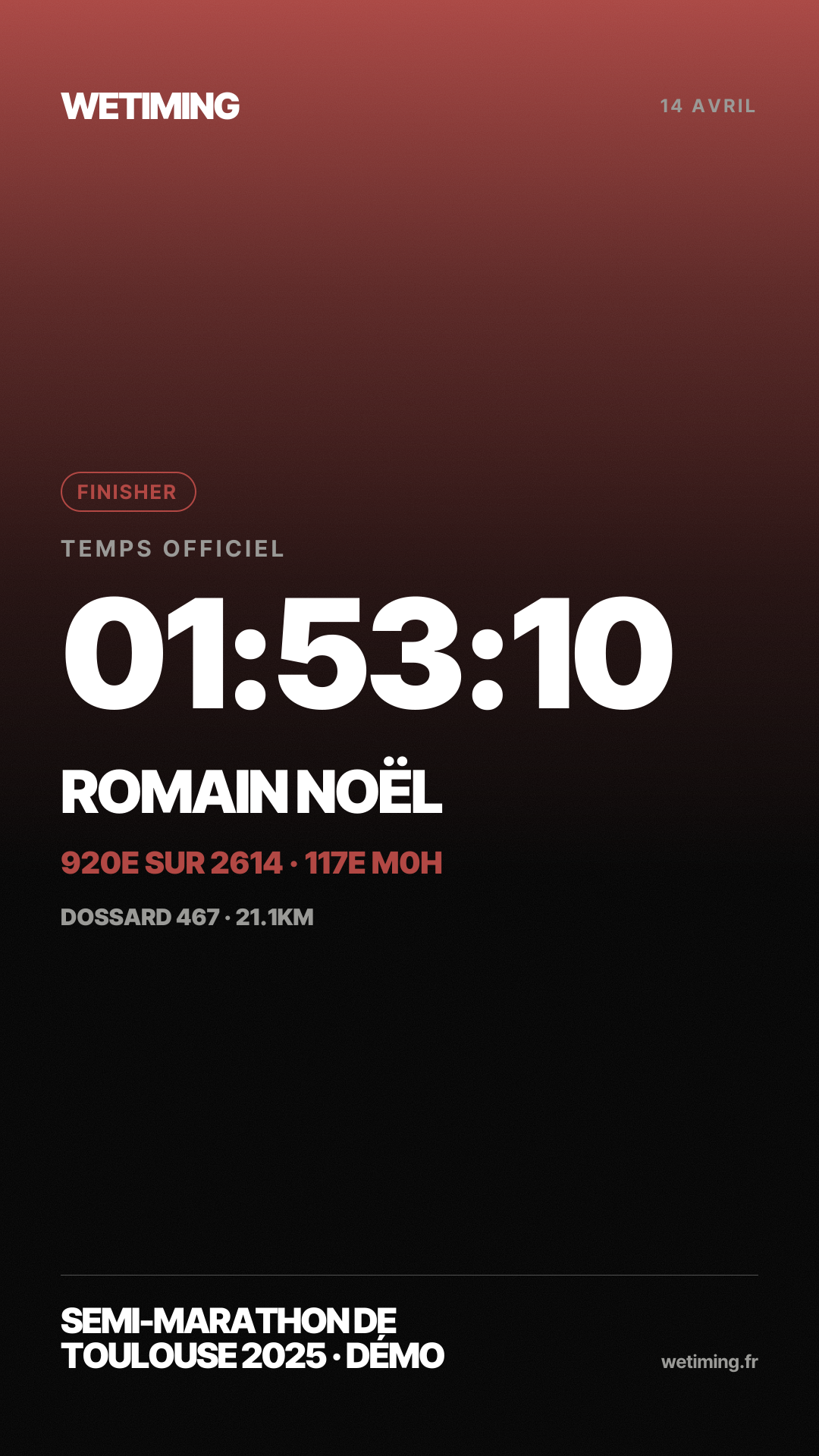 Ton résultat au format Story · aube