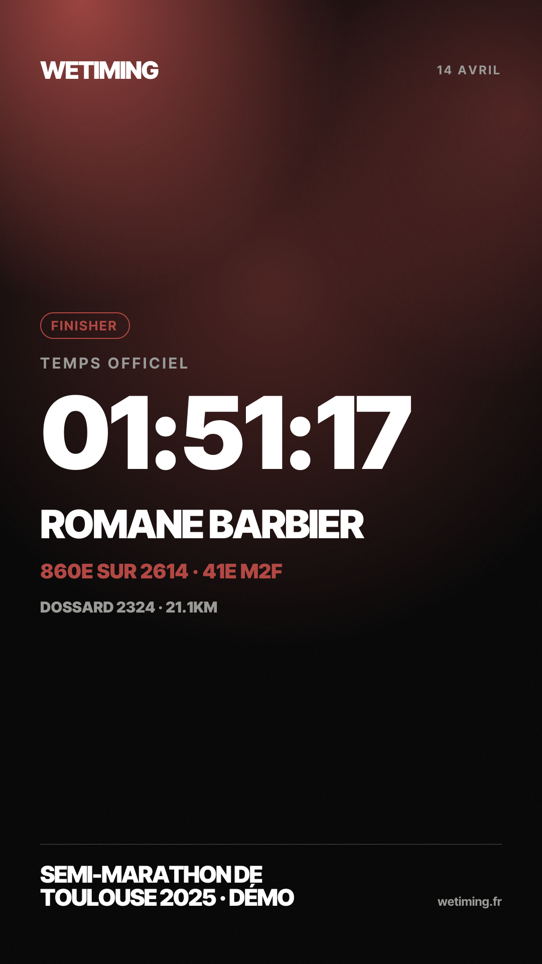 Ton résultat au format Story · nuée