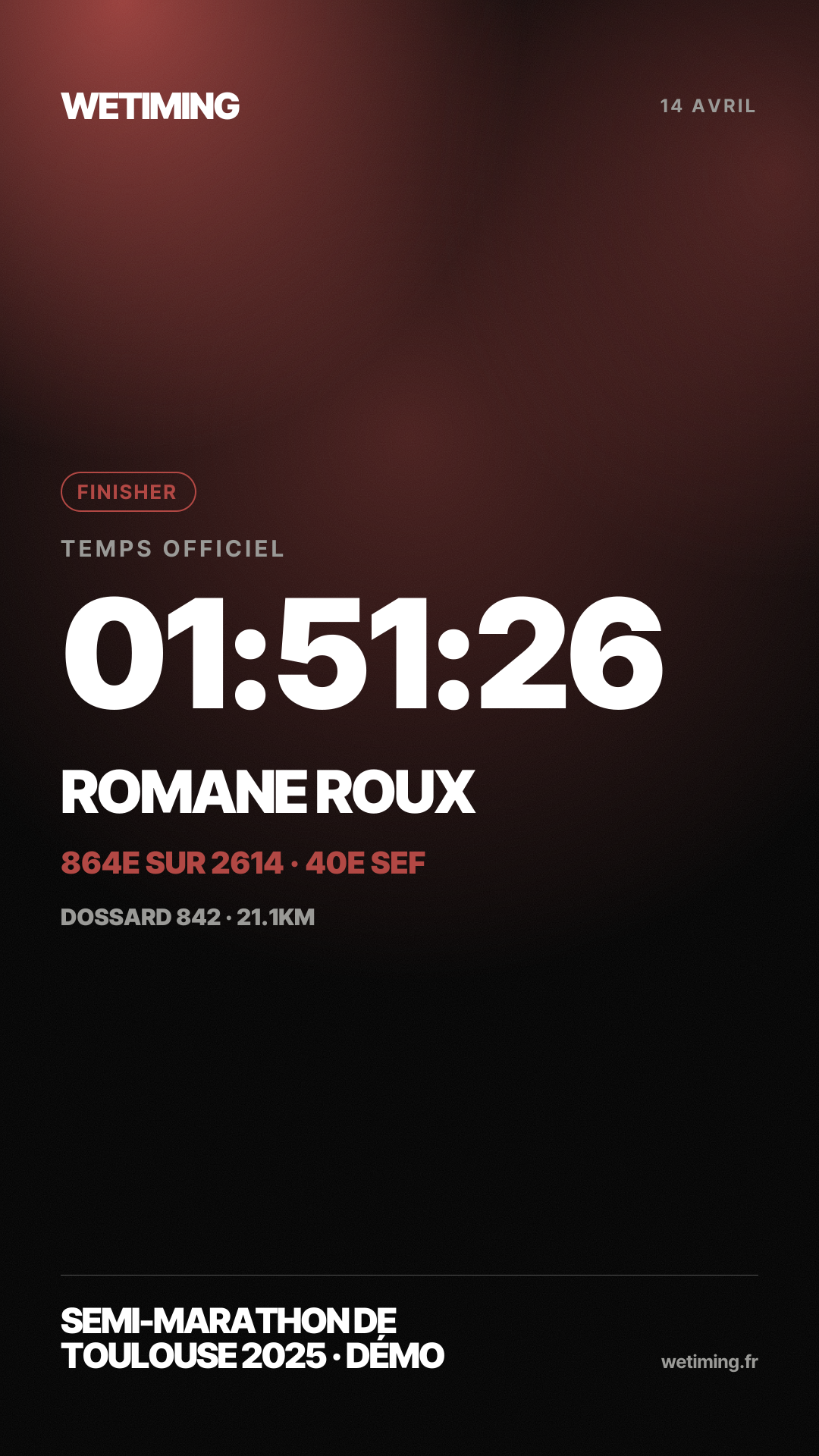 Ton résultat au format Story · nuée
