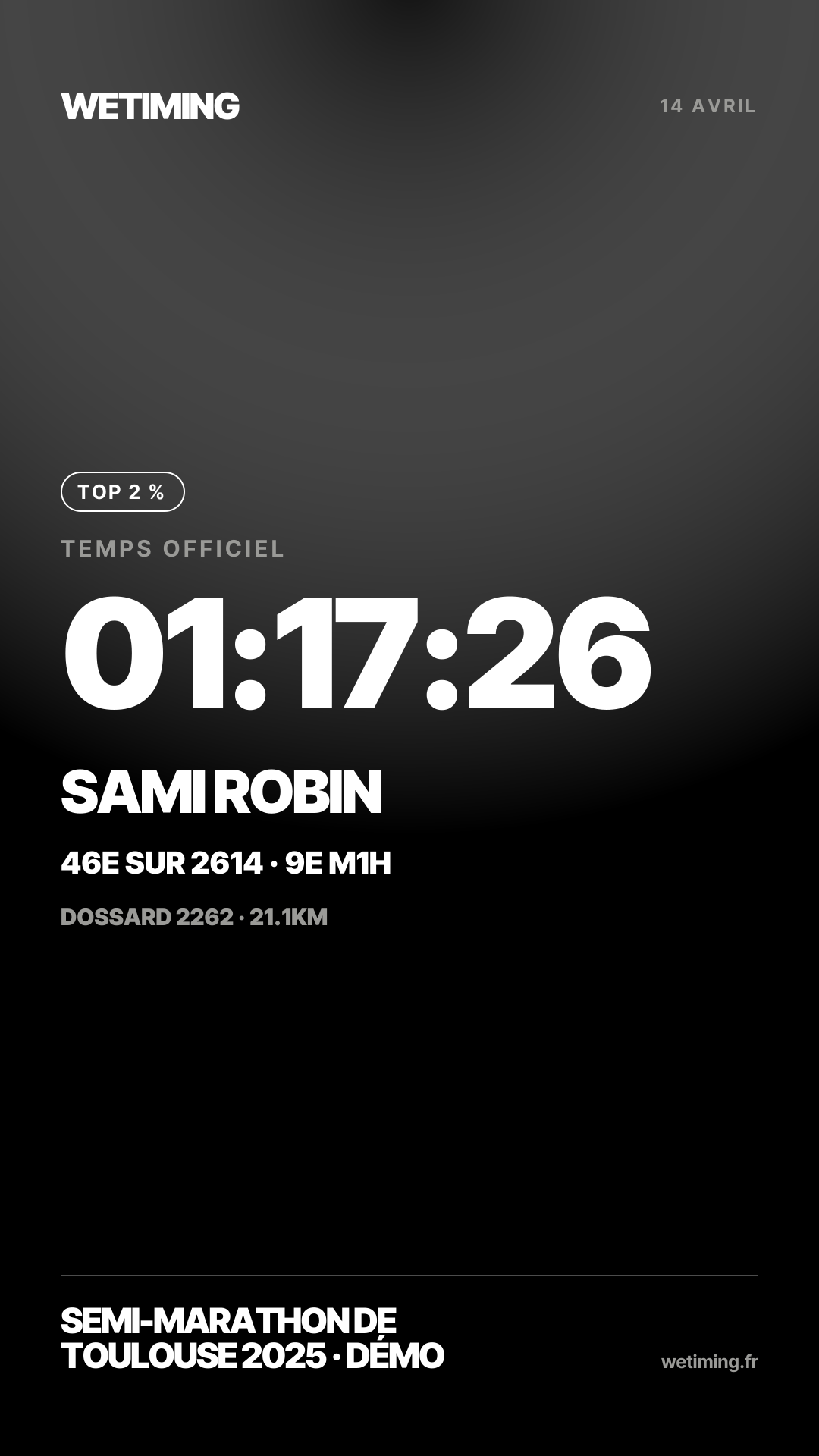 Ton résultat au format Story